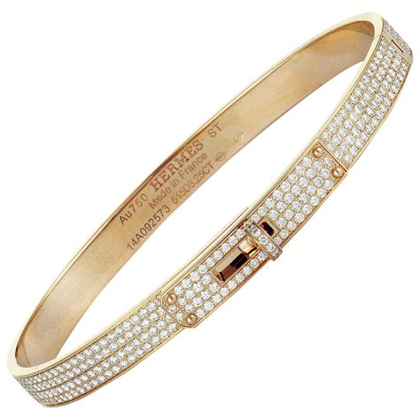 hermes rose gold diamond bracelet|hermes kelly bracelet yellow gold.